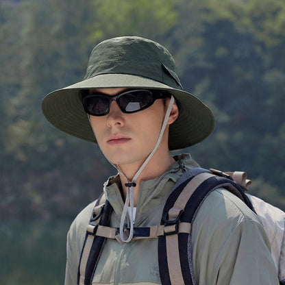 Everyday Wear Accessories for Women Outdoor Hiking Sun Hat Solid Wide Brim Bucket Hat Casual Breathable Fishing Cap