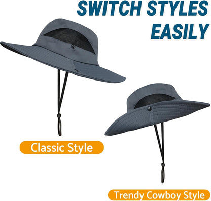 Sun Hats for Men Women Wide Brim UPF 50+ UV Protection Bucket Hat