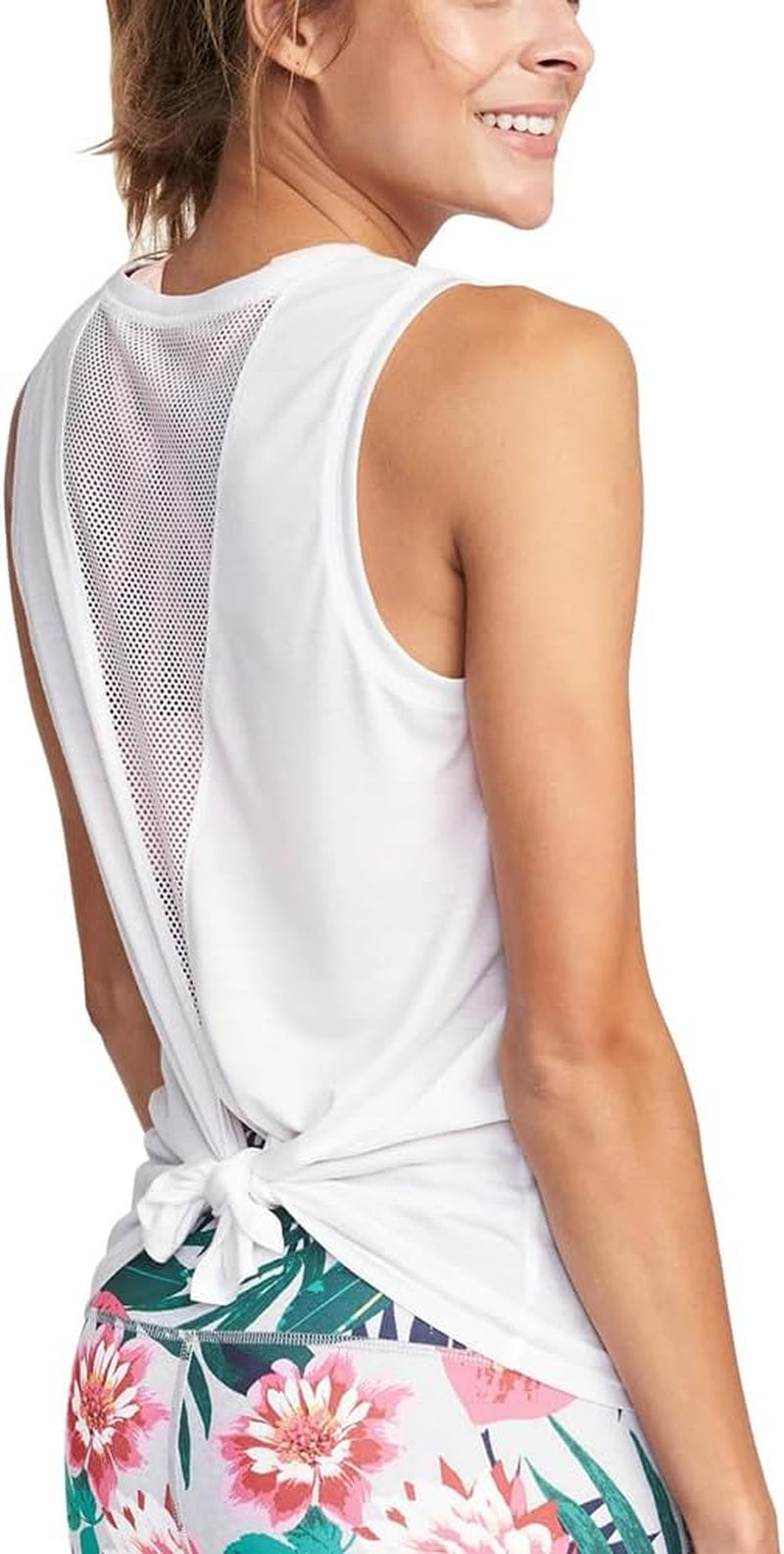 Workout Tops for Women Yoga Tank Athletic Muscle Shirts Tie Back