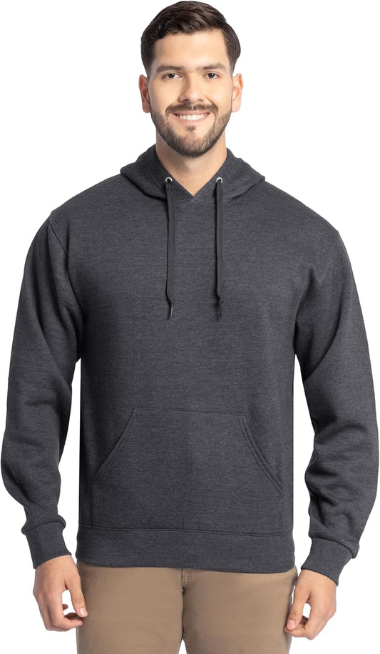 Men'S Eversoft Fleece Pullover Hooded Sweatshirt, Moisture Wicking & Breathable