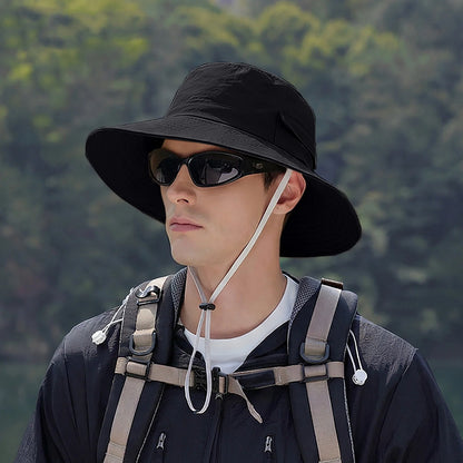 Everyday Wear Accessories for Women Outdoor Hiking Sun Hat Solid Wide Brim Bucket Hat Casual Breathable Fishing Cap