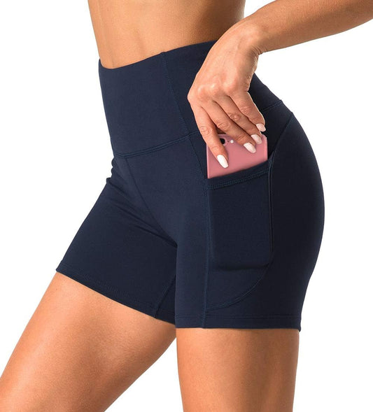 Women'S Biker Shorts with Pockets High Waisted Running Shorts