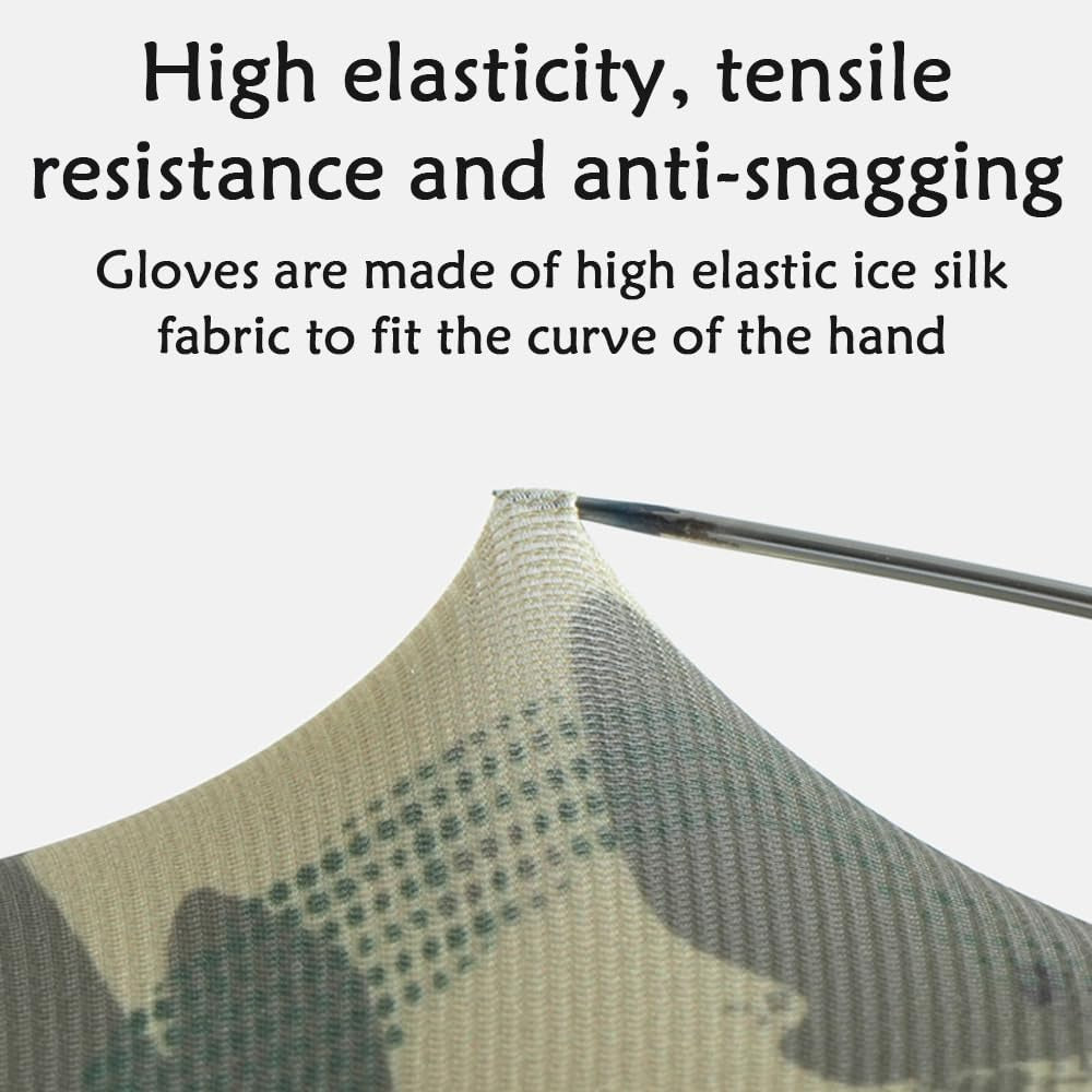 Fishing Gloves, UPF50+ Sun Gloves UV Protection Fingerless Glove Men Women, Unisex Fingerless Camo Hunting Gloves, for Fishing, Kayaking, Rowing, Paddling, Canoeing, Hunting