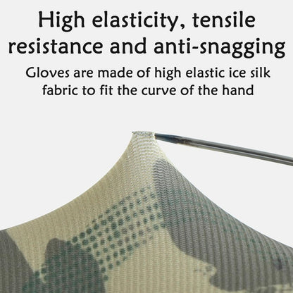 Fishing Gloves, UPF50+ Sun Gloves UV Protection Fingerless Glove Men Women, Unisex Fingerless Camo Hunting Gloves, for Fishing, Kayaking, Rowing, Paddling, Canoeing, Hunting