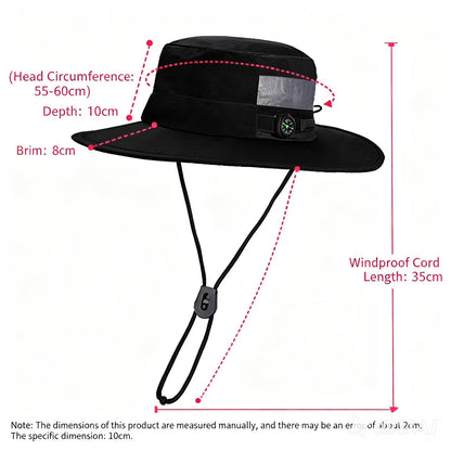 Everyday Wear Accessories for Women Outdoor Hiking Sun Hat Solid Wide Brim Bucket Hat Casual Breathable Fishing Cap